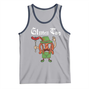 Funny Pretzel Tank Top Guten Tag Lederhosen Bratwurst Oktoberfest TS11 Athletic Heather Navy Print Your Wear