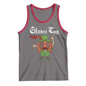 Funny Pretzel Tank Top Guten Tag Lederhosen Bratwurst Oktoberfest TS11 Deep Heather Red Print Your Wear