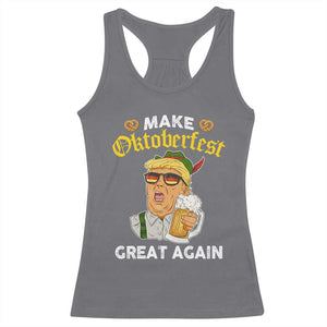 Funny Trump Beer Racerback Tank Top Make Oktoberfest Great Again Pretzels TS11 Charcoal Print Your Wear