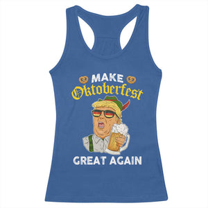 Funny Trump Beer Racerback Tank Top Make Oktoberfest Great Again Pretzels TS11 Royal Blue Print Your Wear