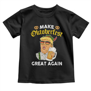 Funny Trump Beer Toddler T Shirt Make Oktoberfest Great Again Pretzels TS11 Black Print Your Wear