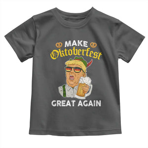 Funny Trump Beer Toddler T Shirt Make Oktoberfest Great Again Pretzels TS11 Dark Heather Print Your Wear