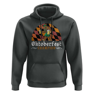 Funny Bigfoot Hoodie Oktoberfest Champion Beer Lenderhosen TS11 Dark Heather Print Your Wear