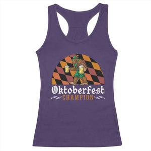 Funny Bigfoot Racerback Tank Top Oktoberfest Champion Beer Lederhosen TS11 Purple Print Your Wear