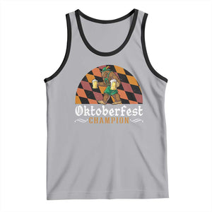 Funny Bigfoot Tank Top Oktoberfest Champion Beer Lederhosen TS11 Athletic Heather Black Print Your Wear