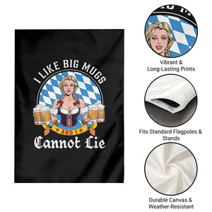 I Like Big Mugs And I Cannot Lie Garden Flag Oktoberfest Party Beer Dirndl Bavarian Flag TS11 Print Your Wear