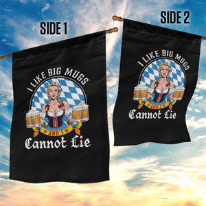 I Like Big Mugs And I Cannot Lie Garden Flag Oktoberfest Party Beer Dirndl Bavarian Flag TS11 Print Your Wear