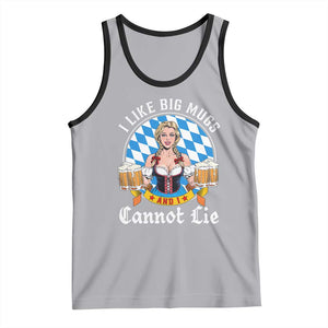 I Like Big Mugs And I Cannot Lie Tank Top Oktoberfest Party Beer Dirndl Bavarian Flag TS11 Athletic Heather Black Print Your Wear