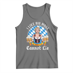 I Like Big Mugs And I Cannot Lie Tank Top Oktoberfest Party Beer Dirndl Bavarian Flag TS11 Black Heather Print Your Wear