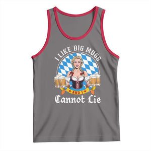 I Like Big Mugs And I Cannot Lie Tank Top Oktoberfest Party Beer Dirndl Bavarian Flag TS11 Deep Heather Red Print Your Wear