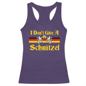 Funny Oktoberfest Racerback Tank Top I Don't Give a Schnitzel German Lion Beer TS11 Purple Print Your Wear