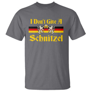 Funny Oktoberfest T Shirt I Don't Give a Schnitzel German Lion Beer TS11 Charcoal Print Your Wear
