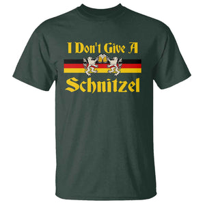 Funny Oktoberfest T Shirt I Don't Give a Schnitzel German Lion Beer TS11 Dark Forest Green Print Your Wear