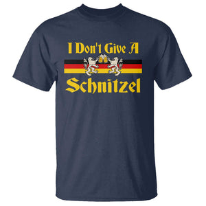 Funny Oktoberfest T Shirt I Don't Give a Schnitzel German Lion Beer TS11 Navy Print Your Wear