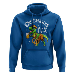 Funny Oktoberfest Dinosaur Hoodie Oktobasaurus Rex Lederhosen Bavarian Beer TS11 Royal Blue Print Your Wear