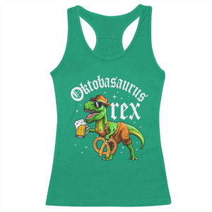 Funny Oktoberfest Dinosaur Racerback Tank Top Oktobasaurus Rex Lederhosen Bavarian Beer TS11 Irish Green Print Your Wear