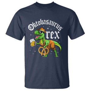 Funny Oktoberfest Dinosaur T Shirt Oktobasaurus Rex Lederhosen Bavarian Beer TS11 Navy Print Your Wear