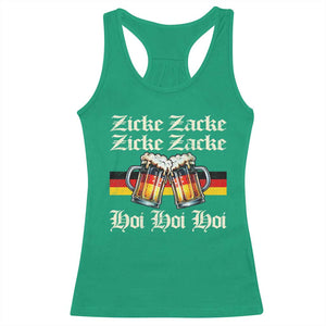 Funny Zicke Zacke Hoi Racerback Tank Top Oktoberfest German Flag Party TS11 Irish Green Print Your Wear