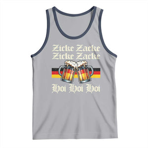 Funny Zicke Zacke Hoi Tank Top Oktoberfest German Flag Party TS11 Athletic Heather Navy Print Your Wear