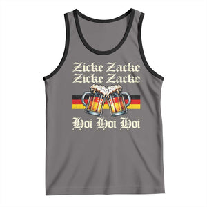 Funny Zicke Zacke Hoi Tank Top Oktoberfest German Flag Party TS11 Deep Heather Black Print Your Wear