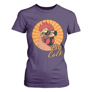Funny Big Cock Chicken T Shirt For Women Raunchy Inappropriate Adult Humor TS11 Purple Print Your Wear