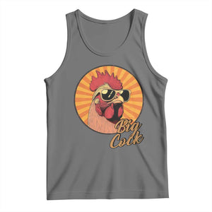 Funny Big Cock Chicken Tank Top Raunchy Inappropriate Adult Humor TS11 Black Heather Print Your Wear