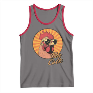 Funny Big Cock Chicken Tank Top Raunchy Inappropriate Adult Humor TS11 Deep Heather Red Print Your Wear