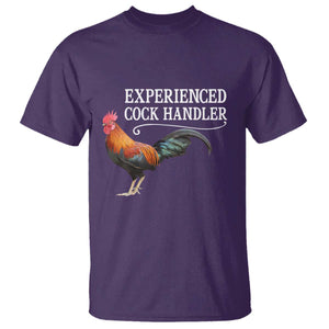 Funny Experienced Cock Handler T Shirt Raunchy Inappropriate Adult Humor Chicken TS11 Purple Print Your Wear