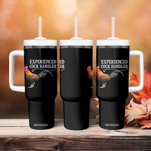 Funny Experienced Cock Handler Tumbler With Handle Raunchy Inappropriate Adult Humor Chicken TS11 Print Your Wear