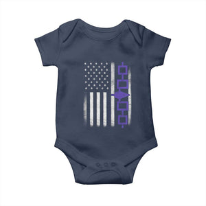 Haudenosaunee Iroquois USA Flag Native American Baby Onesie TS11 Navy Print Your Wear