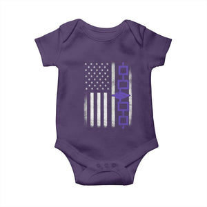 Haudenosaunee Iroquois USA Flag Native American Baby Onesie TS11 Purple Print Your Wear