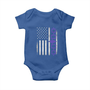 Haudenosaunee Iroquois USA Flag Native American Baby Onesie TS11 Royal Blue Print Your Wear