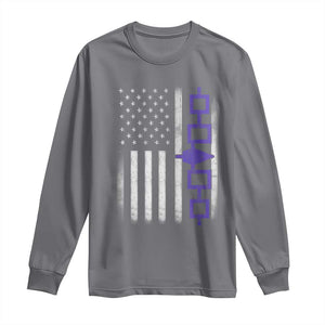 Haudenosaunee Iroquois USA Flag Native American Long Sleeve Shirt TS11 Charcoal Print Your Wear