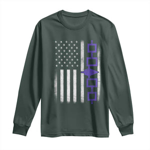 Haudenosaunee Iroquois USA Flag Native American Long Sleeve Shirt TS11 Dark Forest Green Print Your Wear