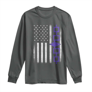 Haudenosaunee Iroquois USA Flag Native American Long Sleeve Shirt TS11 Dark Heather Print Your Wear