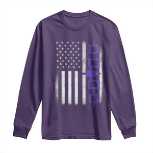 Haudenosaunee Iroquois USA Flag Native American Long Sleeve Shirt TS11 Purple Print Your Wear