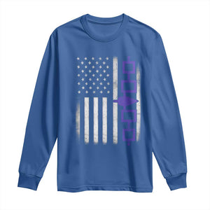 Haudenosaunee Iroquois USA Flag Native American Long Sleeve Shirt TS11 Royal Blue Print Your Wear