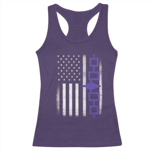 Haudenosaunee Iroquois USA Flag Native American Racerback Tank Top TS11 Purple Print Your Wear