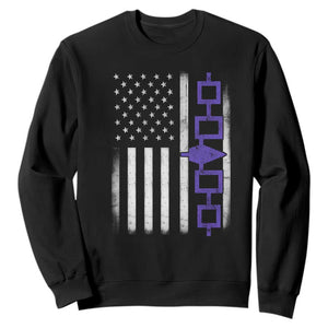 Haudenosaunee Iroquois USA Flag Native American Sweatshirt TS11 Black Print Your Wear