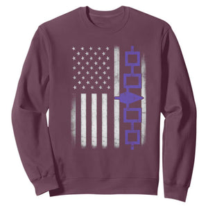 Haudenosaunee Iroquois USA Flag Native American Sweatshirt TS11 Maroon Print Your Wear