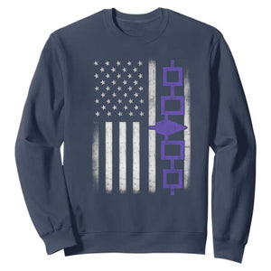 Haudenosaunee Iroquois USA Flag Native American Sweatshirt TS11 Navy Print Your Wear