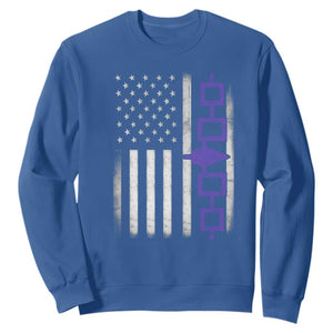Haudenosaunee Iroquois USA Flag Native American Sweatshirt TS11 Royal Blue Print Your Wear