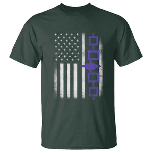 Haudenosaunee Iroquois USA Flag Native American T Shirt TS11 Dark Forest Green Print Your Wear