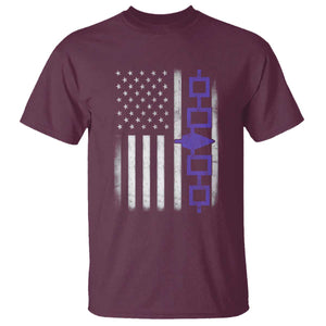 Haudenosaunee Iroquois USA Flag Native American T Shirt TS11 Maroon Print Your Wear