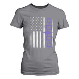 Haudenosaunee Iroquois USA Flag Native American T Shirt For Women TS11 Charcoal Print Your Wear