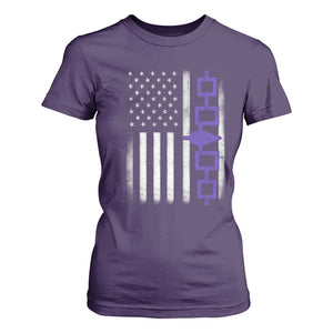 Haudenosaunee Iroquois USA Flag Native American T Shirt For Women TS11 Purple Print Your Wear