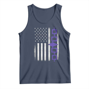 Haudenosaunee Iroquois USA Flag Native American Tank Top TS11 Navy Print Your Wear