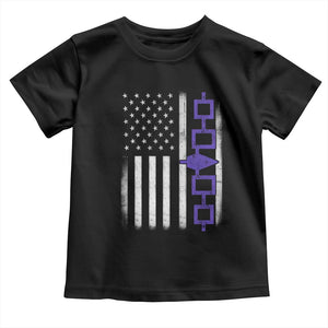Haudenosaunee Iroquois USA Flag Native American Toddler T Shirt TS11 Black Print Your Wear