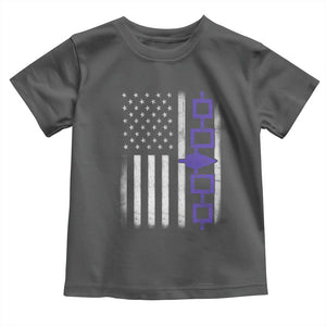 Haudenosaunee Iroquois USA Flag Native American Toddler T Shirt TS11 Dark Heather Print Your Wear