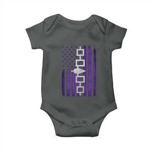 Haudenosaunee Iroquois Pride USA Flag Native American Baby Onesie TS11 Dark Heather Print Your Wear